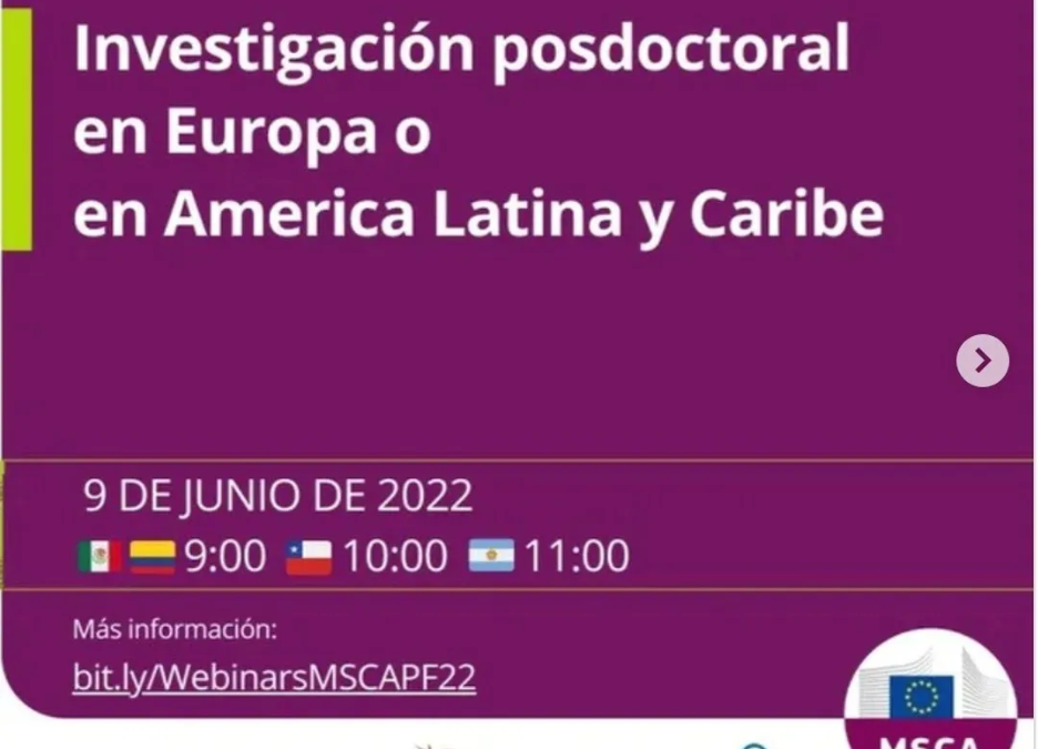 Webinario en español sobre las Becas Posdoctorales Marie Curie para investigación en Europa o América Latina